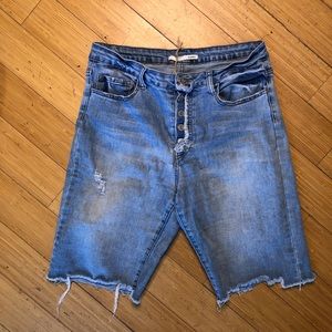 Klique B Cut Off Jean Shorts